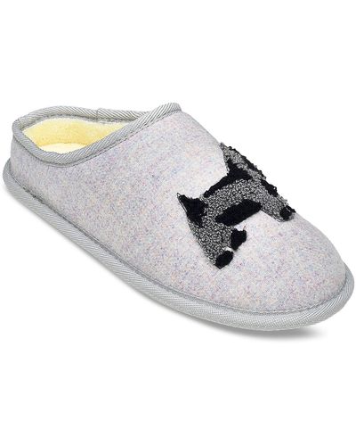 Radley Radley & Friends Embroidered Slippers - Gray