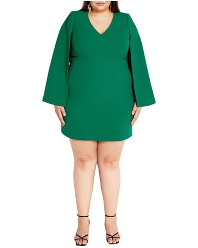 City Chic Plus Size Amaya Dress - Green