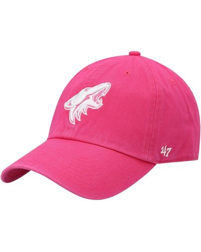 '47 '47 Arizona Coyotes Clean Up Adjustable Hat - Pink