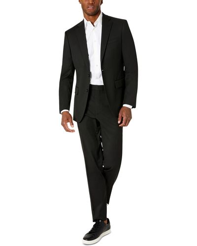 Van Heusen Flex Plain Slim Fit Suits - Black