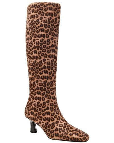 Katy Perry The Zaharrah Square Toe Kitten Heel Regular Calf Boots - Brown