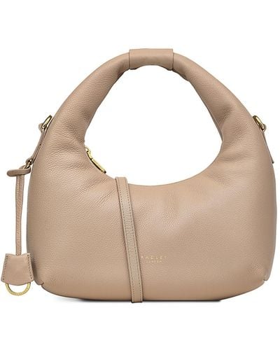 Radley Charles Street Small Leather Zip Top Grab Bag - Natural