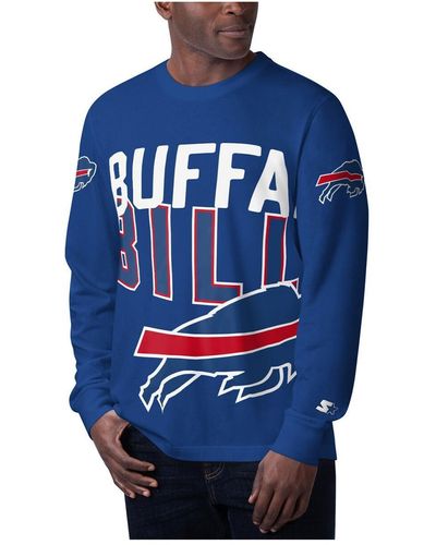 Starter Buffalo Bills Clutch Hit Long Sleeve T-shirt - Blue