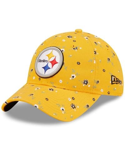 KTZ Pittsburgh Steelers Floral 9twenty Adjustable Hat - Yellow