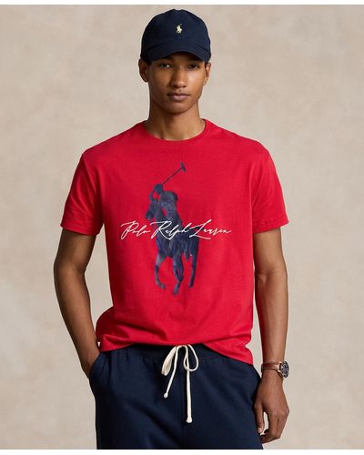 Polo Ralph Lauren Classic Fit Jersey Graphic T-shirt - Red