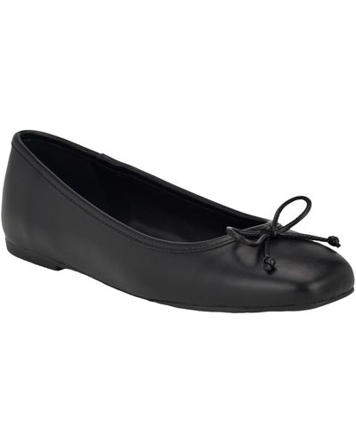 Calvin Klein Bronte Slip-on Square Toe Dress Flats - Black