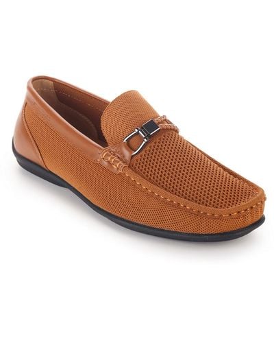 Aston Marc Knit Driving Shoe Loafers - Brown