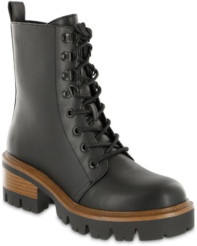 MIA Isaiah Lace-up Combat Boots - Black