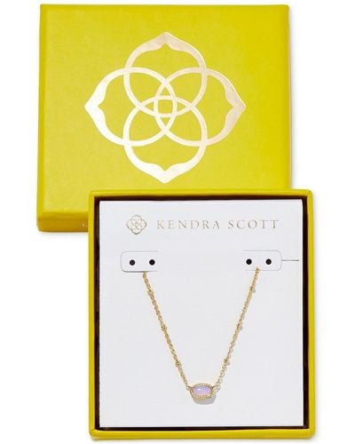 Kendra Scott Boxed Mini Elisa Gold-tone Pendant Necklace - Yellow
