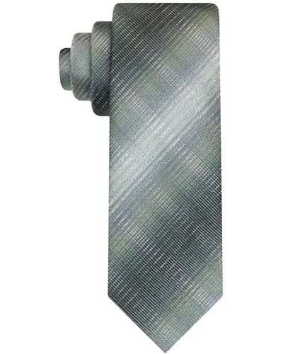 Van Heusen Classic Micro-grid Long Tie - Gray
