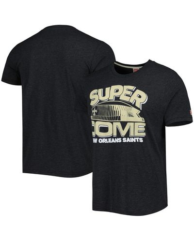 Homage New Orleans Saints Superdome Hyper Local Tri-blend T-shirt - Black