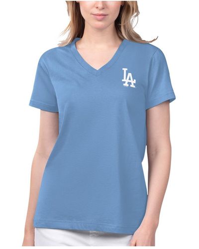 Margaritaville Los Angeles Dodgers Game Time V-neck T-shirt - Blue