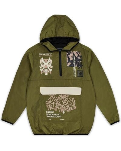 Reason Limited Hooded Anorak Jacket - Green