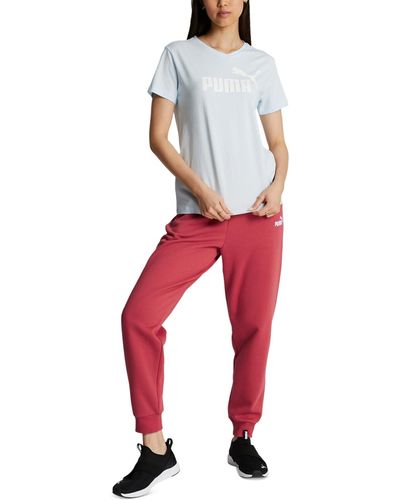 PUMA Embroidered-logo High-waist Fleece Sweatpant jogger
