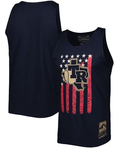 Mitchell & Ness Texas Rangers Cooperstown Collection Stars And Stripes Tank Top - Blue