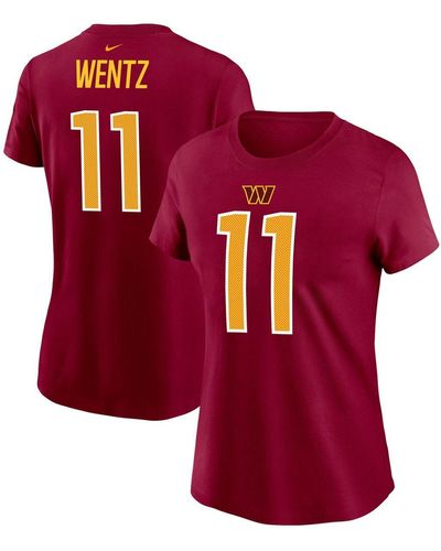 Nike Carson Wentz Washington Commanders Player Name & Number T-shirt - Red
