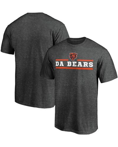 Majestic Heather Charcoal Chicago Bears Showtime Let's Go T-shirt - Gray
