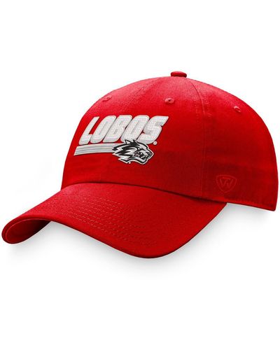 Top Of The World New Mexico Lobos Slice Adjustable Hat - Red