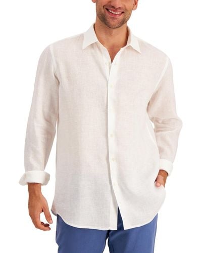 Club Room 100% Linen Shirt - White