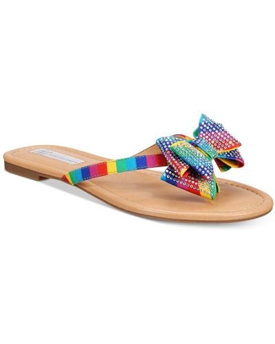 INC International Concepts Women's Mabae Bow Flat Sandals - Multicolor