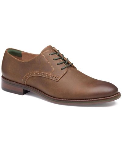 Johnston & Murphy Conard 2.0 Leather Plain Toe Shoes - Brown