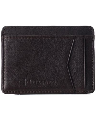 Alpine Swiss Mens Money Clip Genuine Leather Minimalist Slim Front