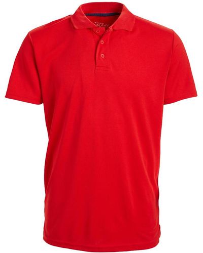 Galaxy By Harvic Tagless Dry-fit Moisture-wicking Polo Shirt - Red