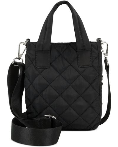 INC International Concepts Nylon Rachell Quilted Crossbody, Created For Macy's - Black