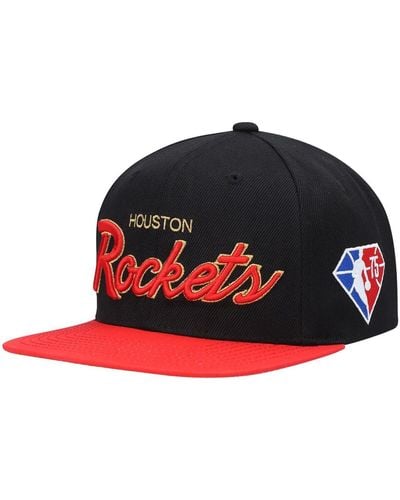 Mitchell & Ness Houston Rockets Nba 75th Anniversary Snapback Hat - Red