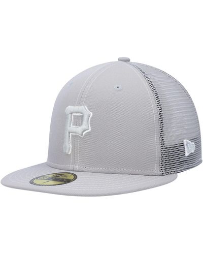KTZ Pittsburgh Pirates 2023 On-field Batting Practice 59fifty Fitted Hat - Gray