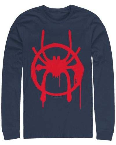Fifth Sun Marvel Spider-man Into The Spider-verse Miles Morales Chest Logo - Blue