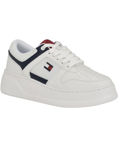 Tommy Hilfiger Gaebi Lace-up Fashion Sneakers - White