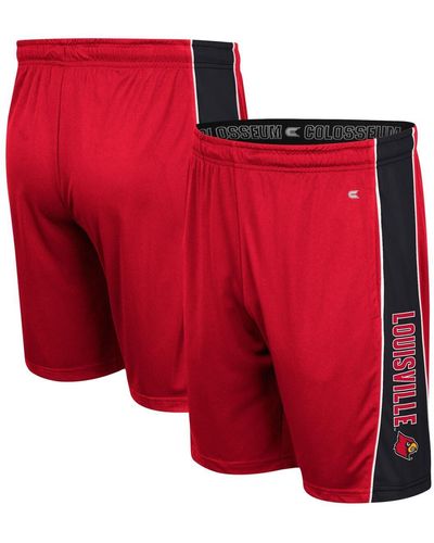 Colosseum Athletics Louisville Cardinals Panel Shorts - Red