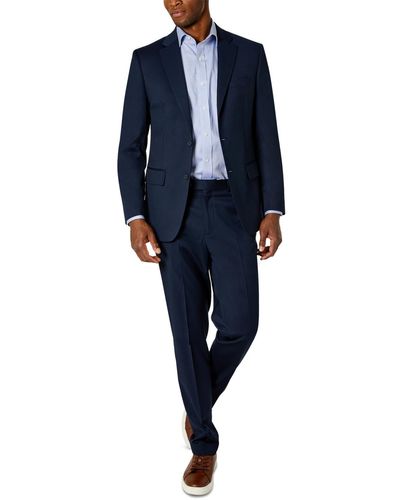 Van Heusen Flex Plain Slim Fit Suits - Blue