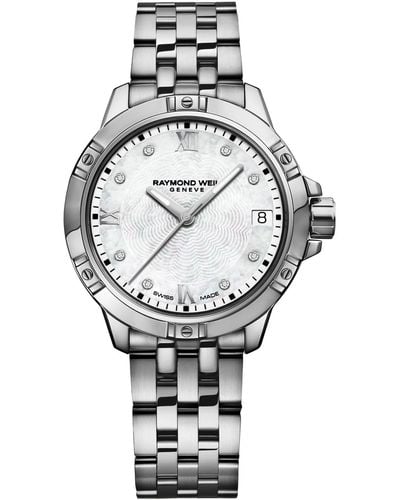 Raymond Weil Swiss Tango Diamond-accent Stainless Steel Bracelet Watch 30mm - Gray