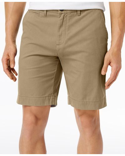 Tommy Hilfiger Core Classic-fit Flat Front Shorts - Natural