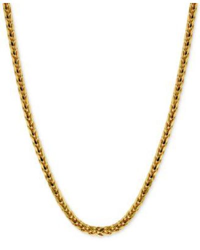 Macy's Polished Square Wheat 22" Chain Necklace (3mm - Metallic