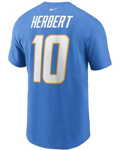 Nike Los Angeles Chargers Pride Name And Number Wordmark 3.0 Player T-shirt Justin Herbert - Blue