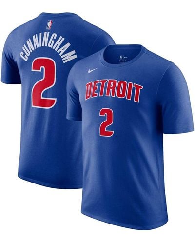 Nike Cade Cunningham Detroit Pistons Icon 2022/23 Name And Number Performance T-shirt - Blue