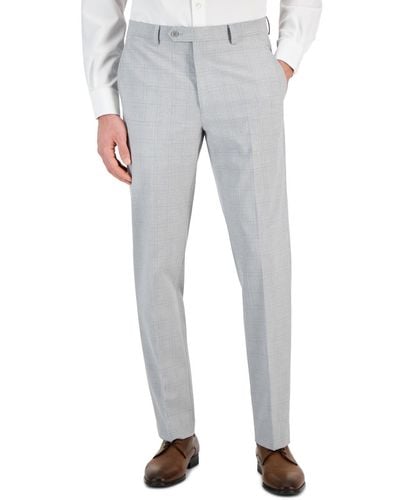 Alfani Slim-fit Stretch Solid Suit Pants - Gray