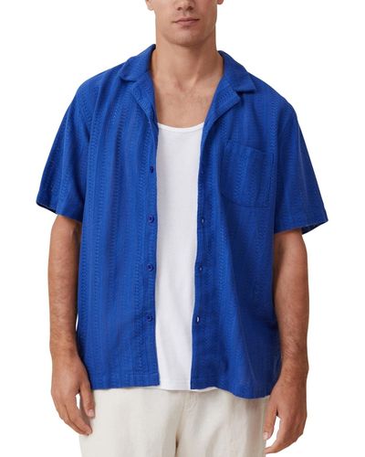 Cotton On Palma Short Sleeve Shirt - Blue