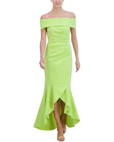 Eliza J High-low Off-the-shoulder Gown - Green
