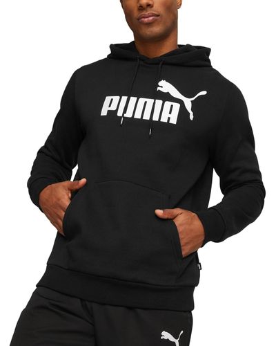 PUMA Fleece Logo Hoodie - Black