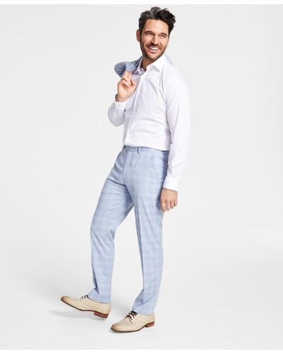 Alfani Slim-fit Stretch Solid Suit Pants - White
