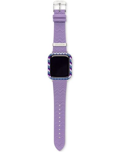 Missoni Case & Leather Strap For Apple Watch 41mm Gift Set - Purple