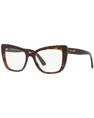 Dolce & Gabbana Dg3308 Cat Eye Eyeglasses - Brown