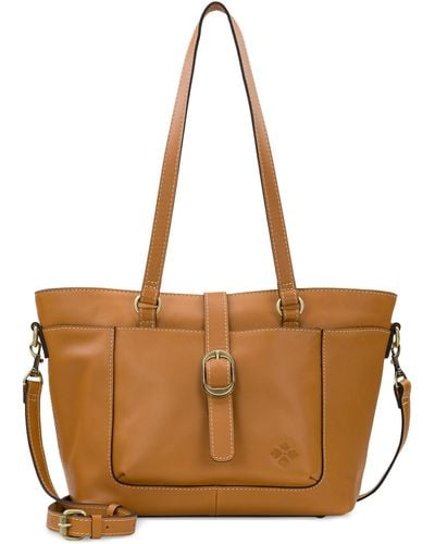 Patricia Nash Noto Extra Large Leather Tote - Brown