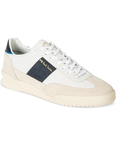 Paul Smith Dover Mixed Leather Low-top Sneaker - White