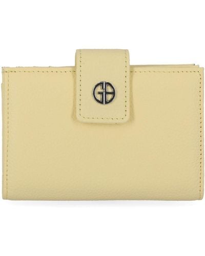 GIANI BERNINI Receipt Manager genuine leather foldable women's wallet  BLACK-Used