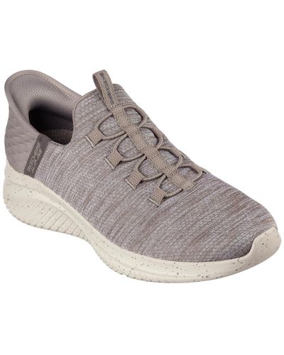 Skechers Slip-ins- Ultra Flex 3.0 Wide Width Right Away Casual Slip-on Sneakers From Finish Line - Gray